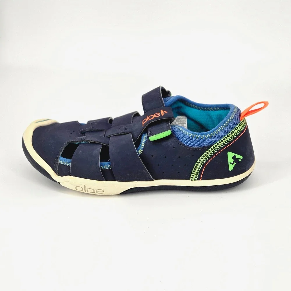 Plae Kids Sam 2.0 Navy Blue Water Friendly Outdoor Sports Sandals Shoes Size 2